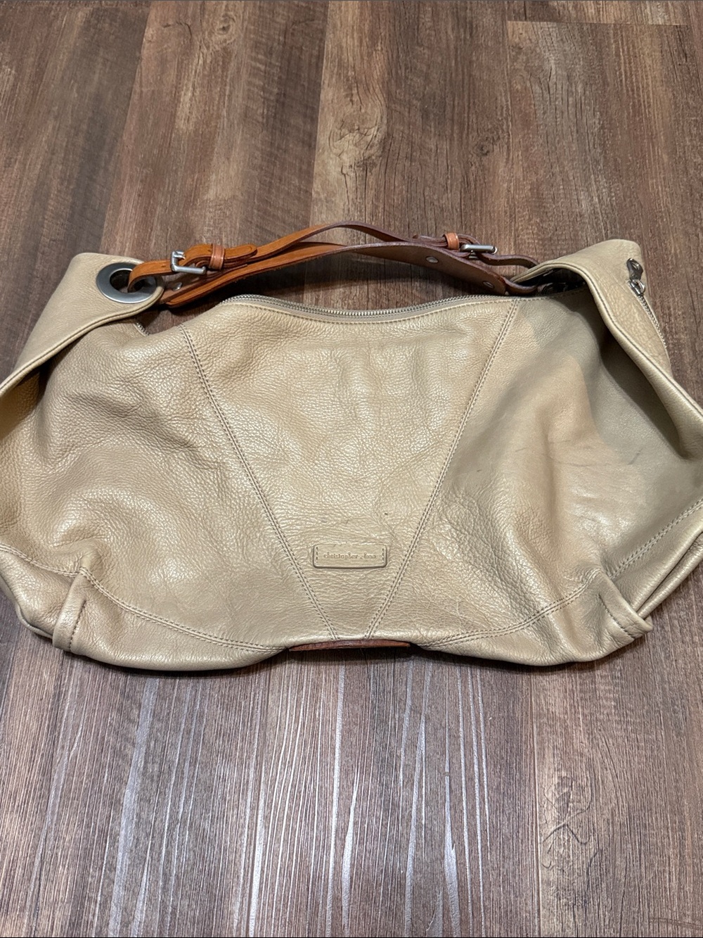 Christopher Kon Tan Leather Hobo Purse